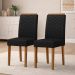 Conjunto com 2 Cadeiras Aurea Veludo Preto e Cinamomo