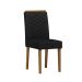 Conjunto com 2 Cadeiras Aurea Veludo Preto e Cinamomo