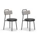 Conjunto com 2 Cadeiras Bock Cinza e Preto