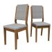 Conjunto com 2 Cadeiras Carol Linho Cinza e Imbuia