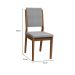 Conjunto com 2 Cadeiras Carol Linho Cinza e Imbuia
