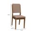 Conjunto com 2 Cadeiras Carol Revestimento Sintético Marrom Claro e Imbuia