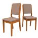 Conjunto com 2 Cadeiras Carol Revestimento Sintético Marrom Claro e Ype