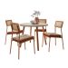 Conjunto com 2 Cadeiras Catarina Revestimento Sintético Caramelo