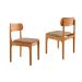 Conjunto com 2 Cadeiras Cecília Linho Âmbar e Imbuia