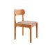Conjunto com 2 Cadeiras Cecília Linho Off White e Imbuia