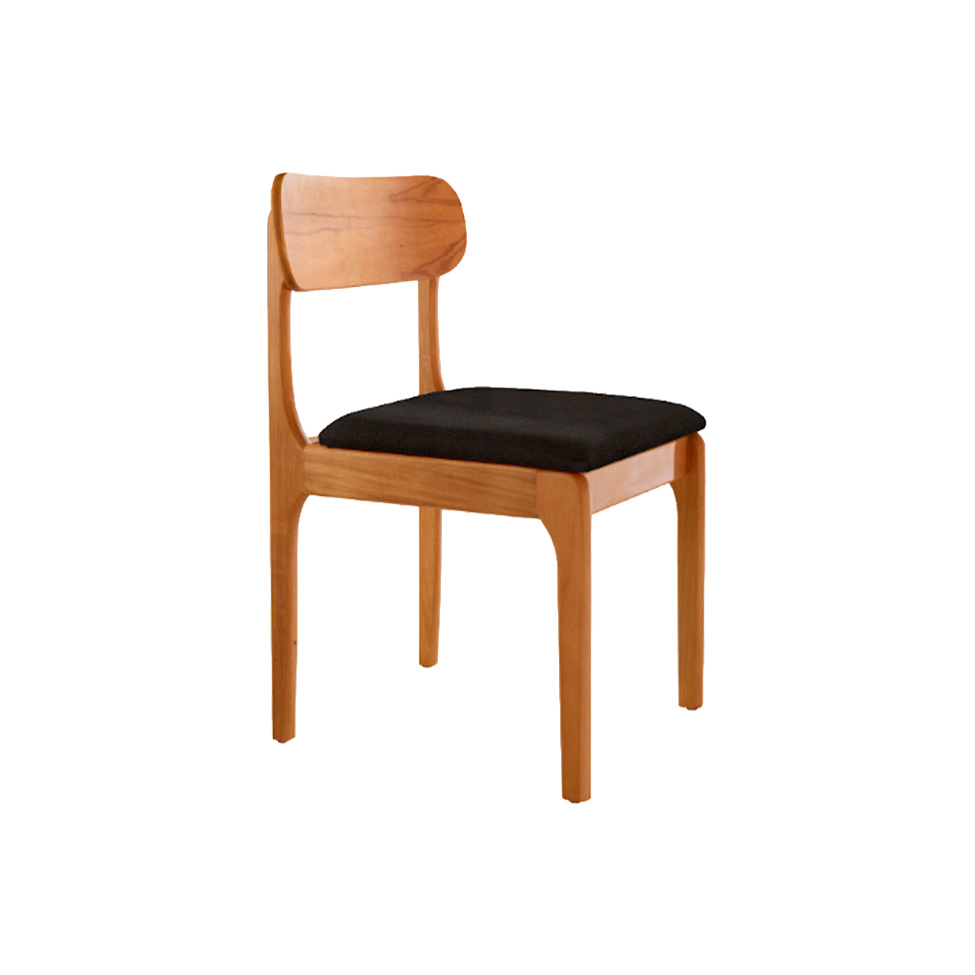 Conjunto com 2 Cadeiras Cecília Linho Preto e Imbuia