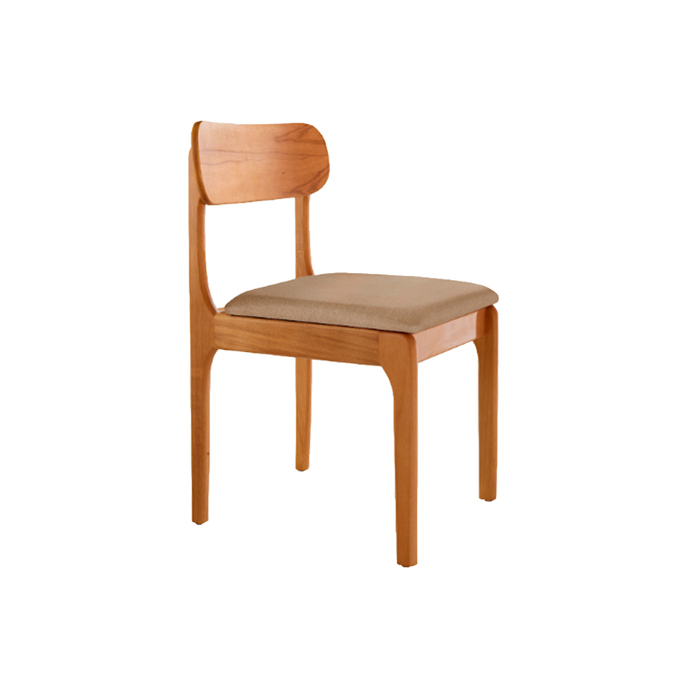 Conjunto com 2 Cadeiras Cecília Linho Turim e Imbuia