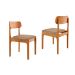 Conjunto com 2 Cadeiras Cecília Linho Turim e Imbuia