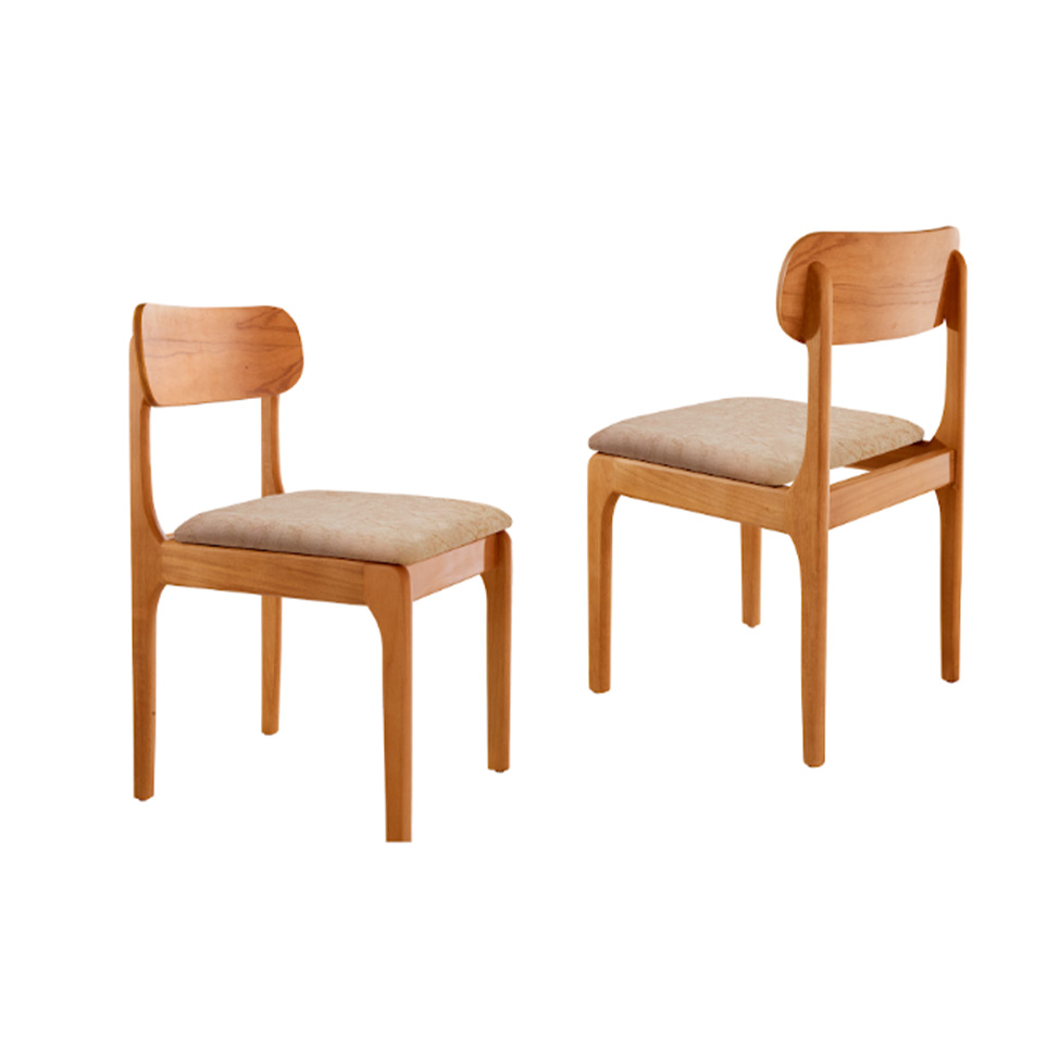 Conjunto com 2 Cadeiras Cecília Revestimento Sintético Milano e Imbuia