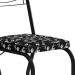 Conjunto com 2 Cadeiras Chipre Revestimento Sintético Florido e Preto