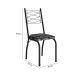 Conjunto com 2 Cadeiras Chipre Revestimento Sintético Silver e Preto