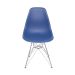 Conjunto com 2 Cadeiras DKR Eames Azul Marinho e Cromado