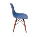 Conjunto com 2 Cadeiras DKR Eames Azul Marinho e Madeira