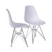 Conjunto com 2 Cadeiras DKR Eames Branco e Cromado