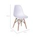Conjunto com 2 Cadeiras DKR Eames Branco e Madeira