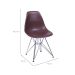 Conjunto com 2 Cadeiras DKR Eames Café e Cromado