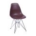 Conjunto com 2 Cadeiras DKR Eames Café e Cromado