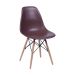 Conjunto com 2 Cadeiras DKR Eames Café e Madeira
