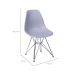 Conjunto com 2 Cadeiras DKR Eames Cinza e Cromado