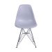 Conjunto com 2 Cadeiras DKR Eames Cinza e Cromado