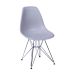 Conjunto com 2 Cadeiras DKR Eames Cinza e Cromado