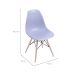 Conjunto com 2 Cadeiras DKR Eames Cinza e Madeira