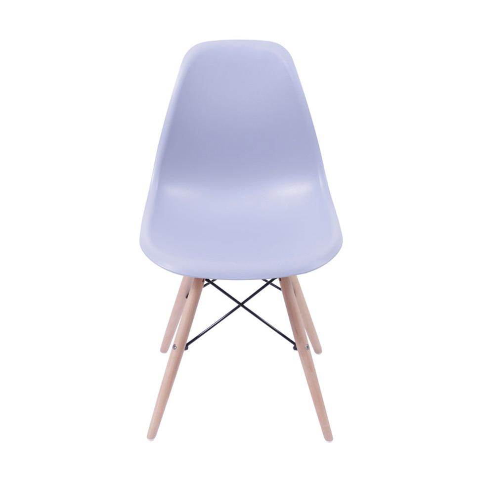 Conjunto com 2 Cadeiras DKR Eames Cinza e Madeira