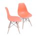 Conjunto com 2 Cadeiras DKR Eames Laranja e Madeira