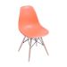 Conjunto com 2 Cadeiras DKR Eames Laranja e Madeira