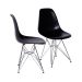 Conjunto com 2 Cadeiras DKR Eames Preto e Cromado