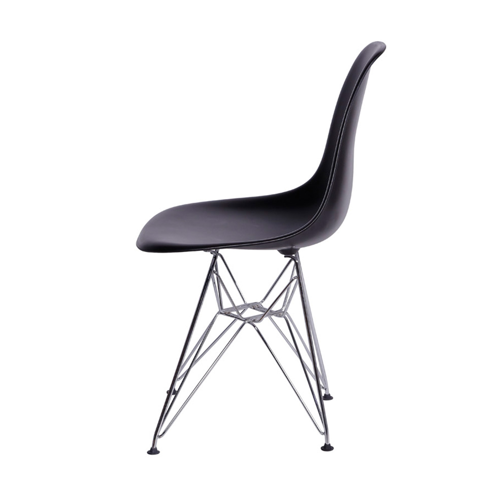 Conjunto com 2 Cadeiras DKR Eames Preto e Cromado