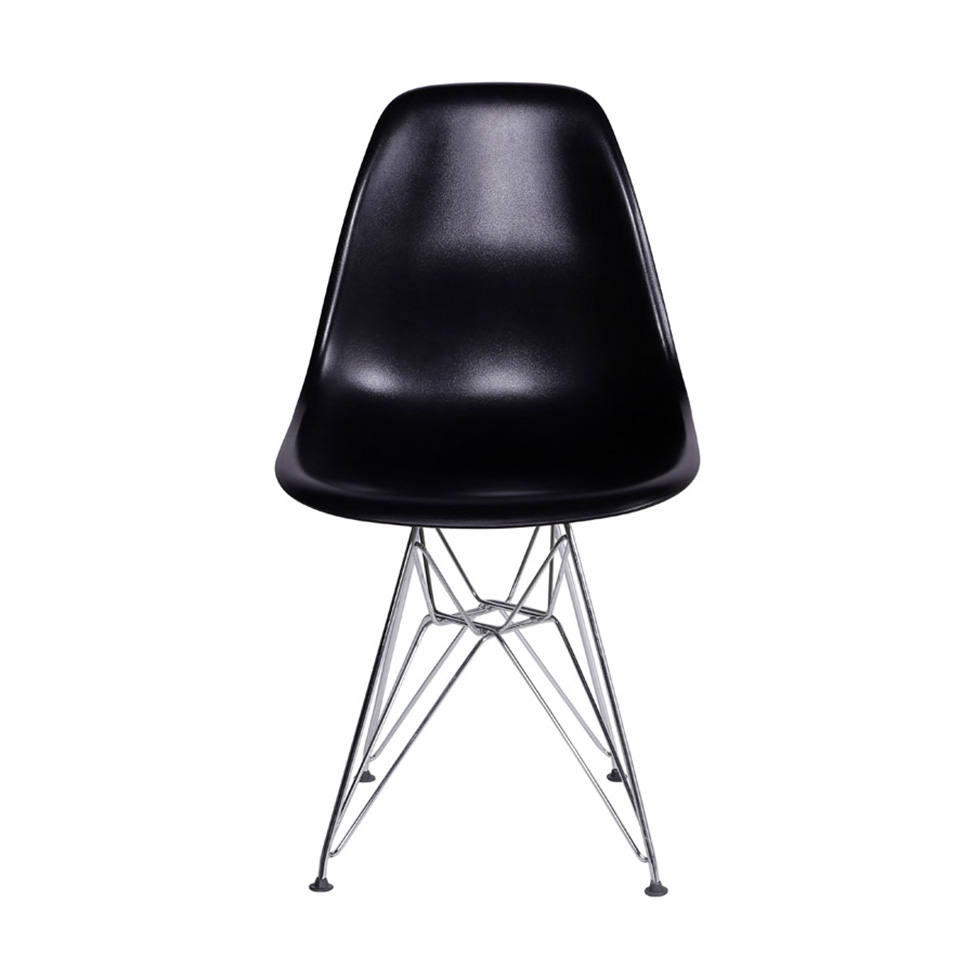 Conjunto com 2 Cadeiras DKR Eames Preto e Cromado