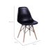 Conjunto com 2 Cadeiras DKR Eames Preto e Madeira