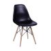 Conjunto com 2 Cadeiras DKR Eames Preto e Madeira