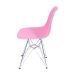 Conjunto com 2 Cadeiras DKR Eames Rosa e Cromado