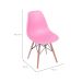 Conjunto com 2 Cadeiras DKR Eames Rosa e Madeira
