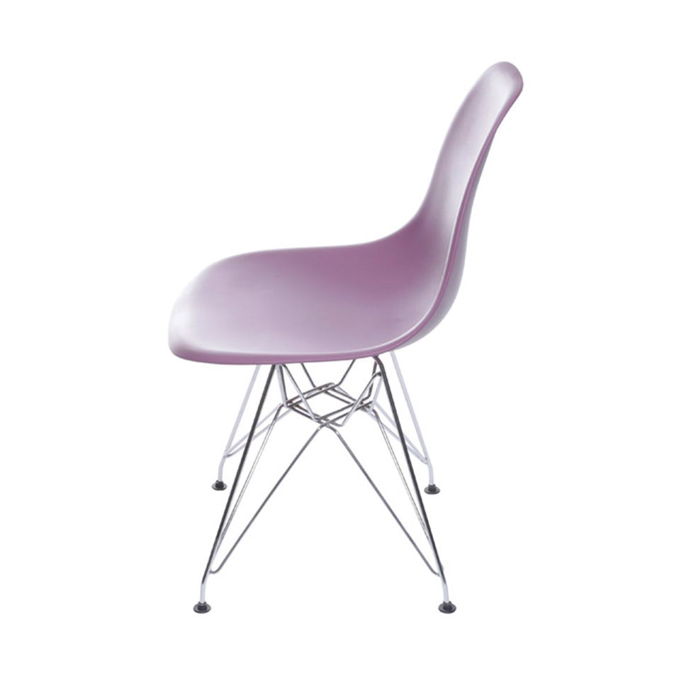 Conjunto com 2 Cadeiras DKR Eames Roxo e Cromado