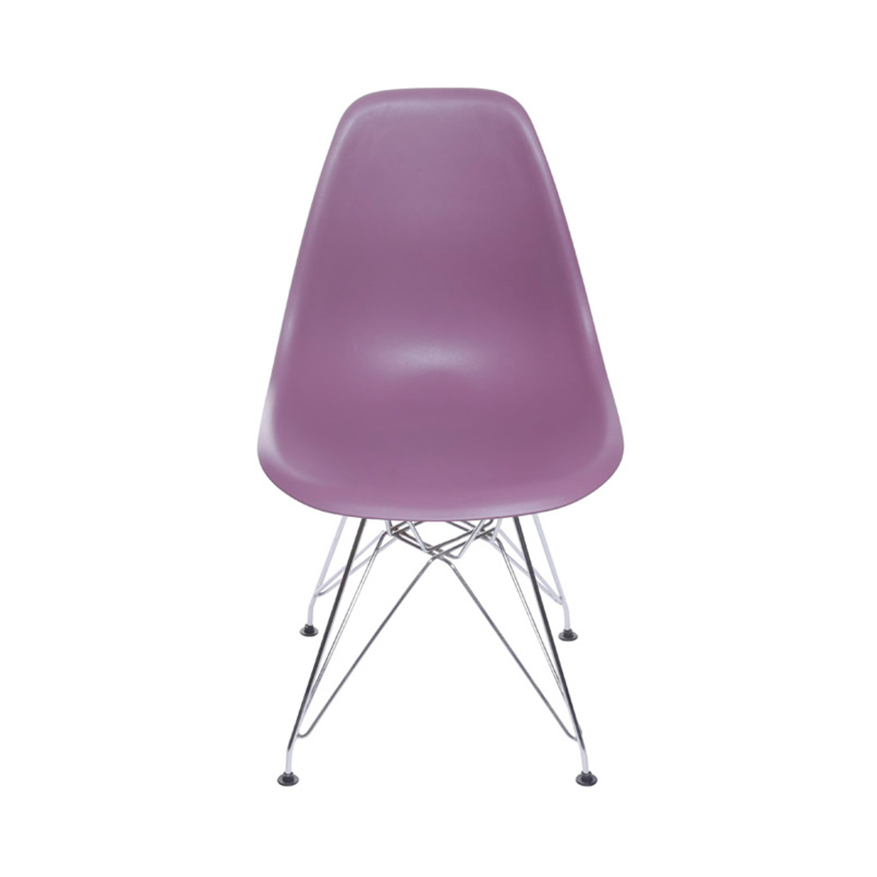 Conjunto com 2 Cadeiras DKR Eames Roxo e Cromado