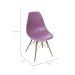 Conjunto com 2 Cadeiras DKR Eames Roxo e Madeira
