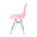 Conjunto com 2 Cadeiras DKR Eames Salmão e Cromado