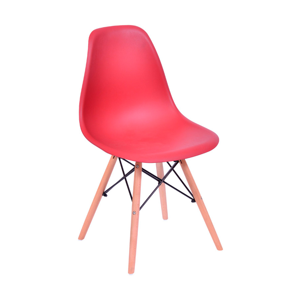 Conjunto com 2 Cadeiras DKR Eames Telha e Madeira
