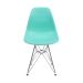 Conjunto com 2 Cadeiras DKR Eames Turquesa e Cromado