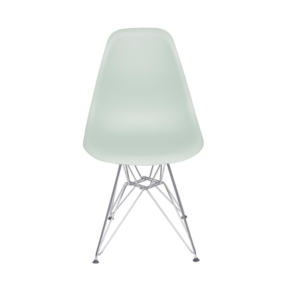 Conjunto com 2 Cadeiras DKR Eames Verde Claro e Cromado