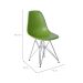 Conjunto com 2 Cadeiras DKR Eames Verde e Cromado