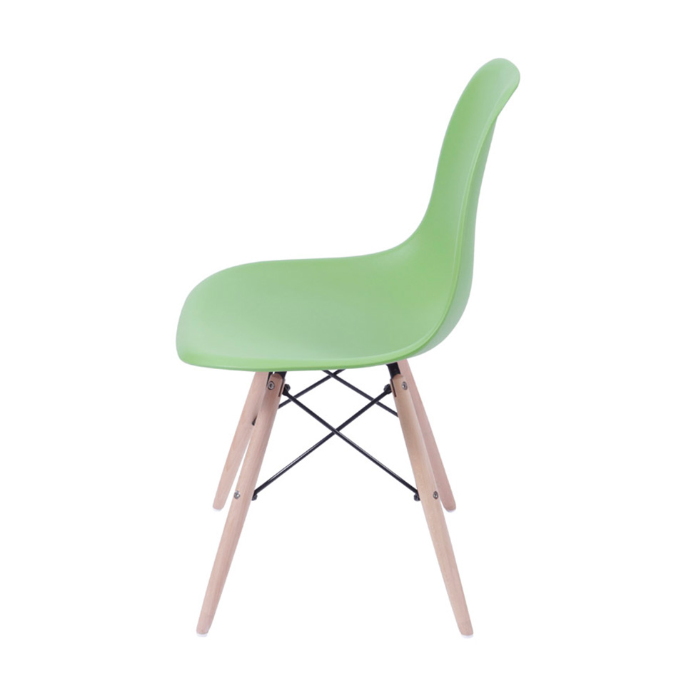Conjunto com 2 Cadeiras DKR Eames Verde e Madeira