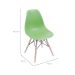 Conjunto com 2 Cadeiras DKR Eames Verde e Madeira