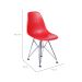 Conjunto com 2 Cadeiras DKR Eames Vermelho e Cromado