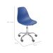 Conjunto com 2 Cadeiras DKR com Rodízios Azul Marinho e Cromado