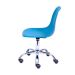 Conjunto com 2 Cadeiras DKR com Rodízios Azul Petróleo e Cromado